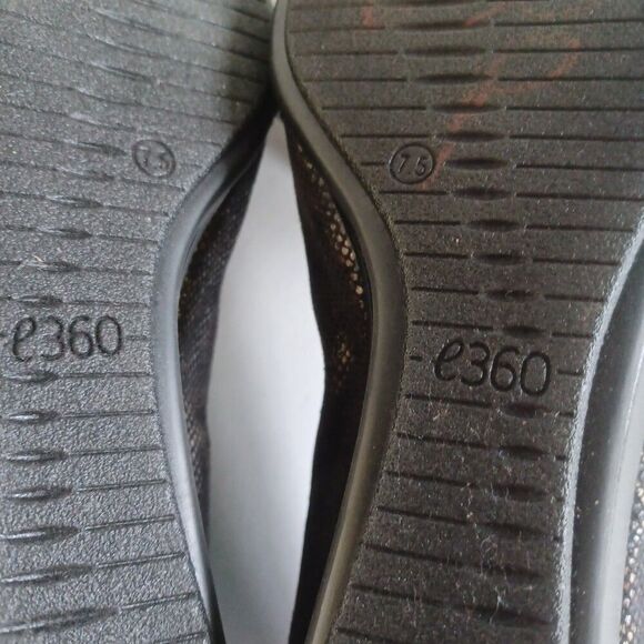 Easy Spirit Sz 7.5W Flats e360 Esadalynn Slip On Low Wedge Snake Dark Metallic - Picture 9 of 11